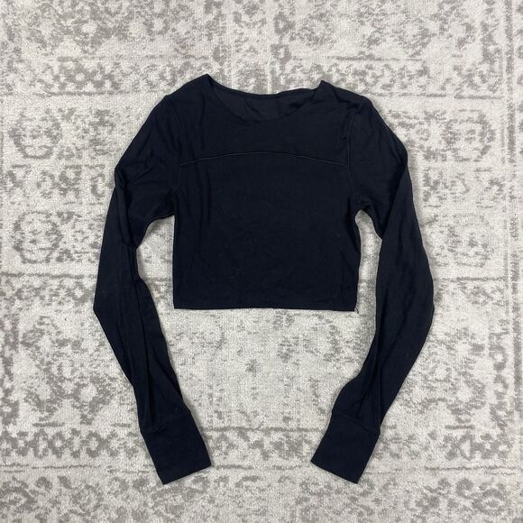 aerie Tops - Aerie Offline Top Long Sleeve Crop Light Weight Soft Small Crew Neck Size Small